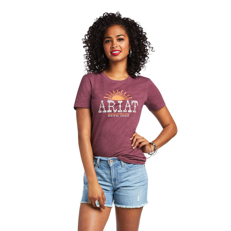 Ariat T-Shirts Damen - Amarillo Bordeaux ( JOTCD-4795 )